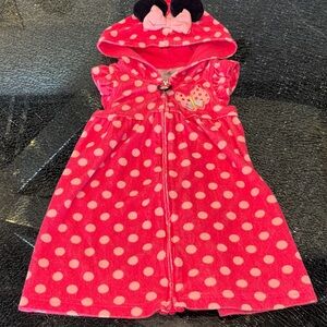 Disney Pink Polka Dot Minnie Mouse Kids Swim Coverup